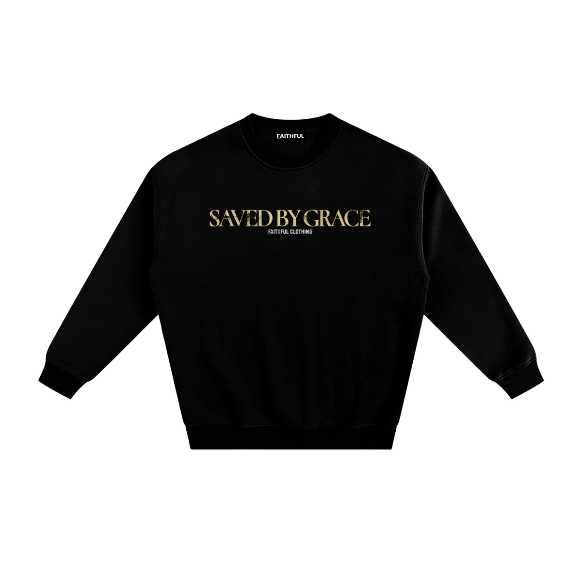 Saved By Grace Fleeced Sweatshirt - Glowing Night