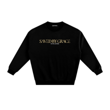 Saved By Grace Fleeced Sweatshirt - Glowing Night